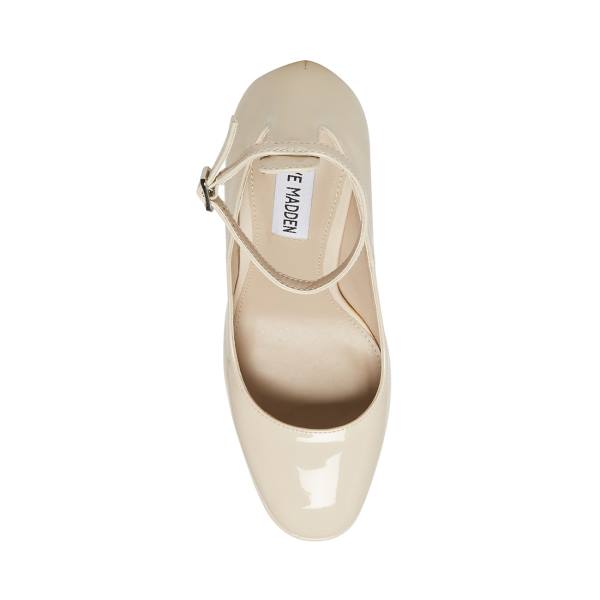 Steve Madden Skyrise Bone Rugan Heel Topuklu Ayakkabı Kadın Bej Rengi | SM-260HA