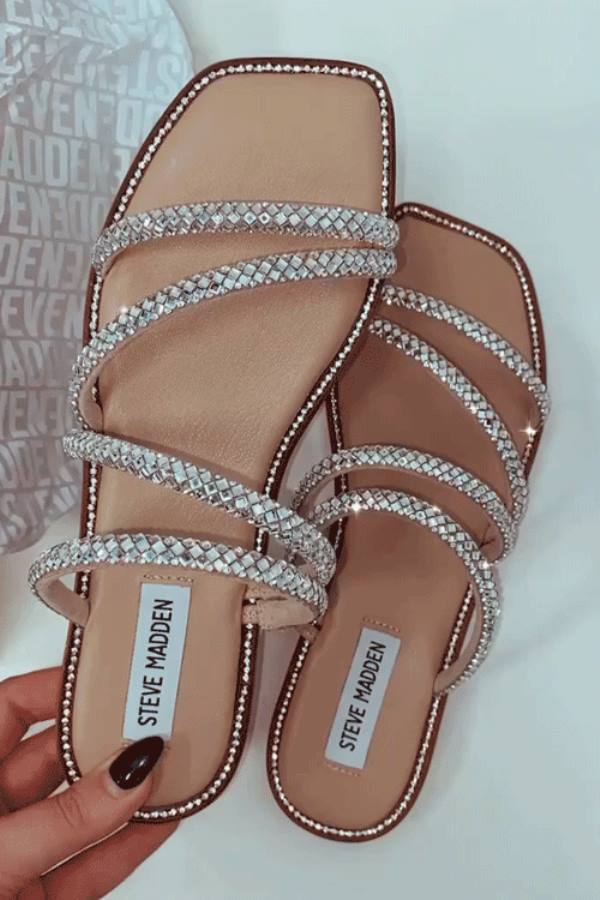 Steve Madden Starie Sandalet Kadın Diamond | SM-912ZG