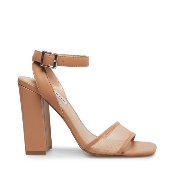 Steve Madden Strategy Blush Deri Heel Topuklu Ayakkabı Kadın Pembe | SM-183SN