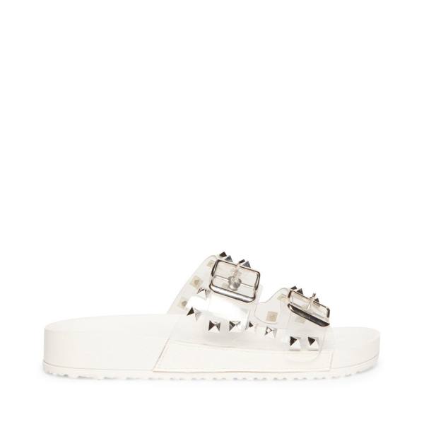 Steve Madden Teddy-p Sandalet Kadın Beyaz Renkli | SM-780BA