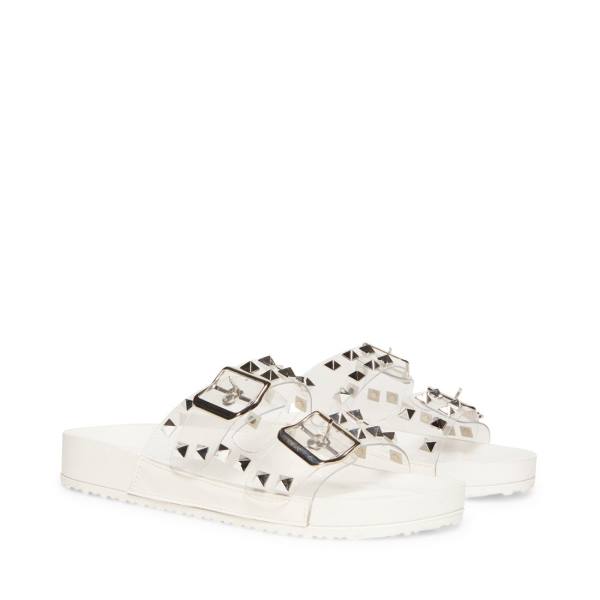 Steve Madden Teddy-p Sandalet Kadın Beyaz Renkli | SM-780BA