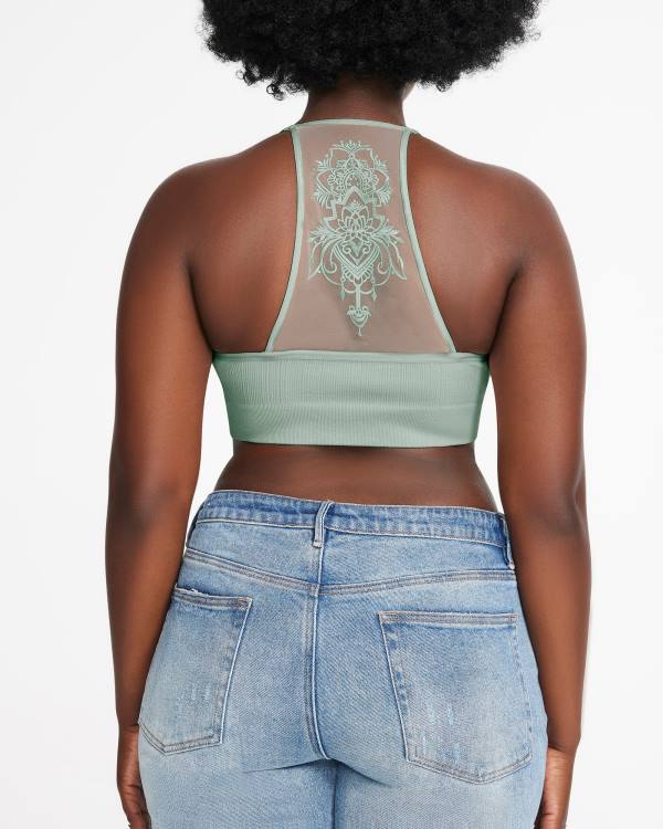 Steve Madden The Ella Mesh Bralette Sage Plus Üstler Kadın Yeşil | SM-508HF