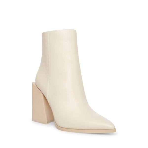 Steve Madden Tish Bone Deri Bot Kadın Bej Rengi | SM-518RQ