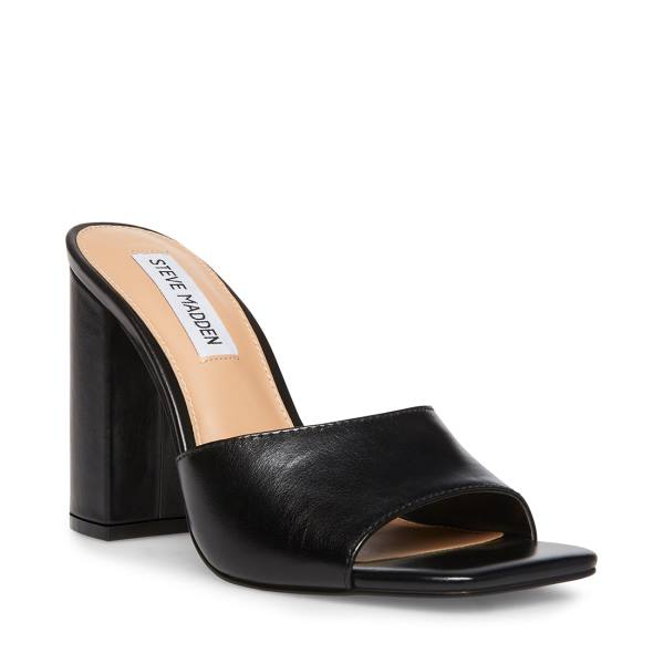 Steve Madden Trendy Deri Heel Topuklu Ayakkabı Kadın Siyah | SM-240VS