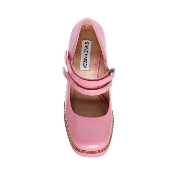 Steve Madden Twice Rugan Heel Topuklu Ayakkabı Kadın Pembe | SM-846KI