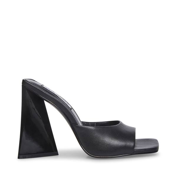 Steve Madden Twists Deri Heel Topuklu Ayakkabı Kadın Siyah | SM-816ZN