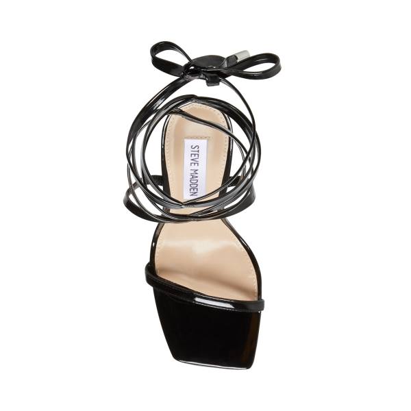 Steve Madden Uplift Rugan Heel Topuklu Ayakkabı Kadın Siyah | SM-783MS