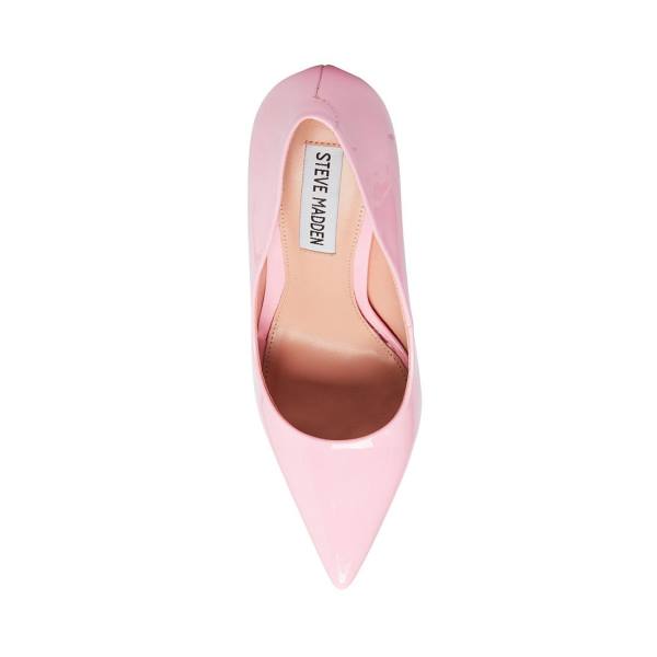 Steve Madden Vala Rugan Heel Topuklu Ayakkabı Kadın Pembe | SM-653NC