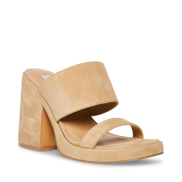 Steve Madden Vickey Sand Süet Heel Topuklu Ayakkabı Kadın Kahverengi | SM-798CM