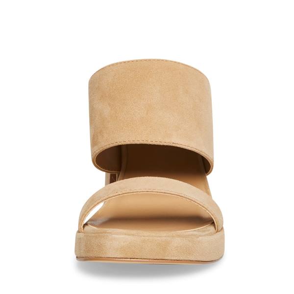 Steve Madden Vickey Sand Süet Heel Topuklu Ayakkabı Kadın Kahverengi | SM-798CM