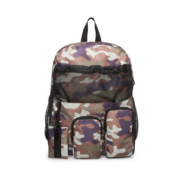 Steve Madden With Clipp-off Pouch Camo Sırt Çantaları Erkek Siyah | SM-156JD