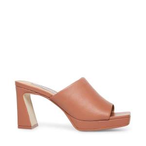 Steve Madden Dedicate Blush Deri Heel Topuklu Ayakkabı Kadın Pembe | SM-395EC