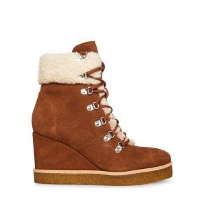 Steve Madden Marcel Cognac Süet Bot Kadın Kahverengi | SM-068YZ