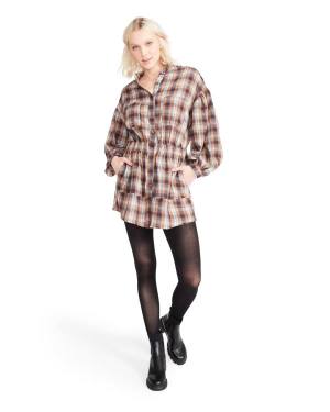 Steve Madden Plaid Elbise Kadın Mavi Renkli | SM-785QX