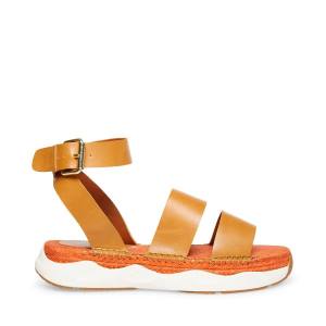 Steve Madden Springs Tan Paris Sandalet Kadın Kahverengi | SM-086JW