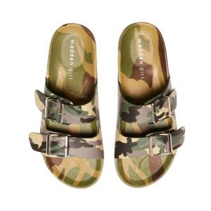 Steve Madden Teddy-t Sandalet Kadın Camouflage | SM-068XP