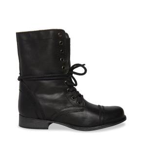 Steve Madden Troopa Deri Bot Kadın Siyah | SM-836TG