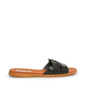 Steve Madden Vivien Deri Sandalet Kadın Siyah | SM-394PM